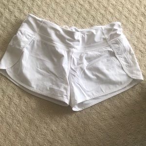 WHITE lululemon shorts
